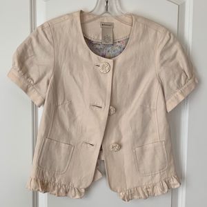 Anthropologie cream jacket